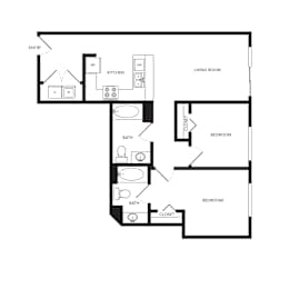 Towne Apartments in Seattle, Washington B3 Floor Plan