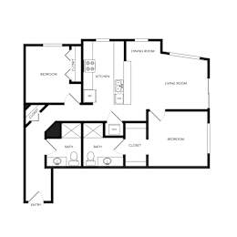 Towne Apartments in Seattle, Washington B6 Floor Plan