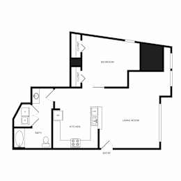 Towne Apartments in Seattle, Washington LW1 Floor Plan