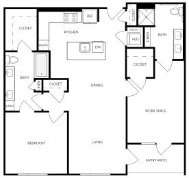 Trovita Rio Apartments in Tempe, Arizona Live Work Floor Plan