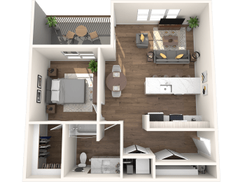 Sumner Mill Apartments 3D Floor Plan Whitworth