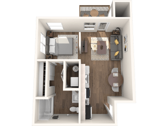 Sumner Mill Apartments 3D Floor Plan Orton