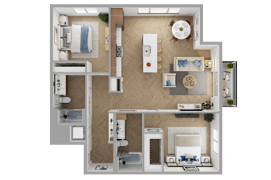 a floor plan of a house with a bedroom and a living room