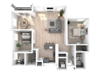 Villaggio on Yarrow Bay Venice 3D Floor Plan