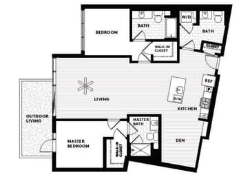 Vinz on Fairfax Apartments in Los Angeles, California C5 Floor Plan