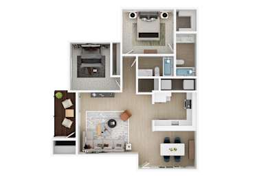 2Bd 2Bth Floor Plan at Vista Ridge Apartments, Issaquah, WA