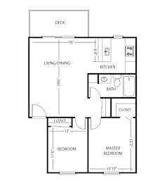Vue Kirkland Apartments in Kirkland, Washington Two Bedroom Floor Plan
