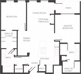 Wynkoop Laramer Arapahoe Denver, CO City House Apartments 2 bedroom 2 bath