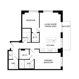 a floor plan of a house with bedrooms and a living room