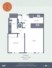 a floor plan of a bedroom apartment