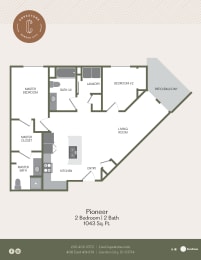 2 Bed 2 Bath 1043 SF Floor Plan at Copestone, ID 83714