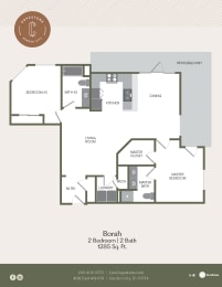 2 Bed 2 Bath 1285 SF Floor Plan at Copestone, Idaho
