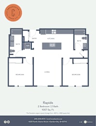 B2 Floor Plan at Crosshatch, Garden City, 83714