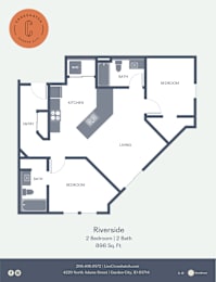 B3 Floor Plan at Crosshatch, Garden City