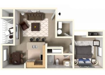  Floor Plan 1 BED