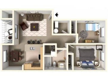  Floor Plan 2 BED