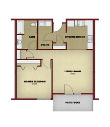 a floor plan of a house at InterPointe Apartments, Billings