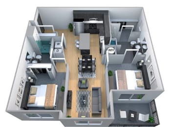 2 bed 2 bath B at Cycle Apartments, Colorado