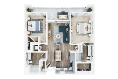 2 bed 2 bath floor plan C at Seasons at Meridian, Idaho, 83642