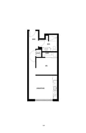 Open one-bedroom 1 bath floor plan  at The Lucy Boise Apartments, Idaho