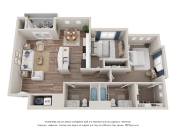 2 Bed 2 Bath -1 at Southside Townhomes, Nampa, ID