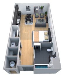 Studio 1 bath A at Cycle Apartments, Colorado, 80525