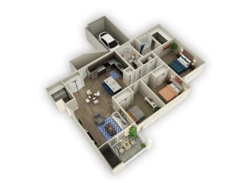 3 bedroom 2 bath Floor Plan at Alloy at Geneva, Vineyard, UT
