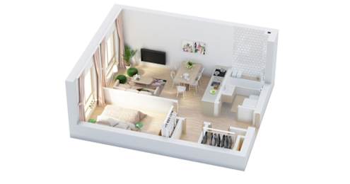  Floor Plan 1B1B