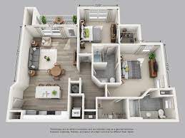 3 bedroom floor plan  the crossings at white stone apartments