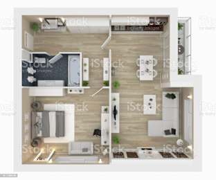 a floor plan of a house top view 3d illustration royalty free apartment stock illustration