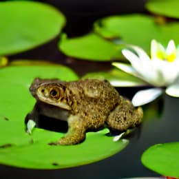 AI generated lily pad + frog