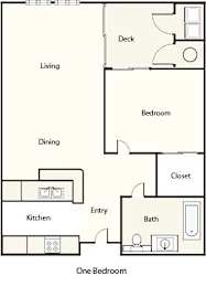 a floor plan of a home with a kitchen and a living room