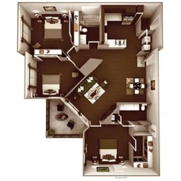  Floor Plan Three Bedroom