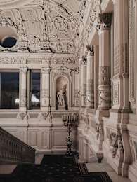 the grand staircase of the royal palace of madrid