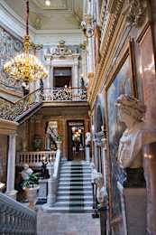 a view of the grand staircase in the royal palace of madrid