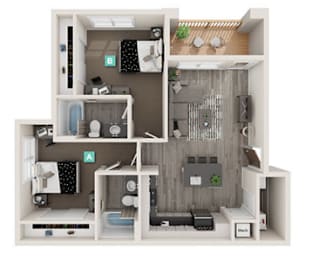 2 Bed 2 Bath