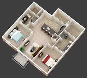  Floor Plan 2B2B - AK
