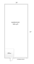 Floor Plan  Burnham Business and Storage warehouse floor plan with office