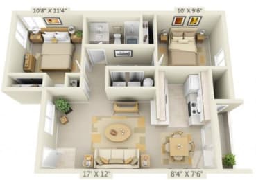 StMarysWoodsApartments_Beaverton_OR_2x1Floorplan
