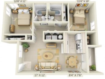 StMarysWoodsApartments_Beaverton_OR_2x2Floorplan