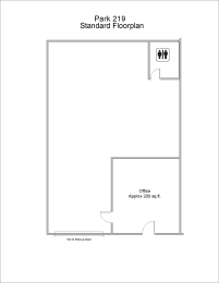 Floor Plan  Park 219 1,250 Sq. Ft. Floor Plan with office and restroom