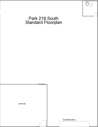 Floor Plan  Park 219 South 2,176 Sq. Ft. Floor Plan with office and restroom