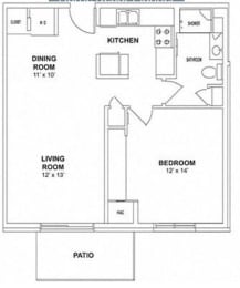 Floor Plan  a floor plan of a house with a living room and a dining room