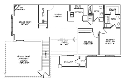 Floor Plan  Aero Park Town Home second floor floor plan