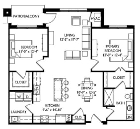 Floor Plan  a floor plan of a small house with a kitchen and a living room