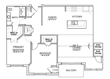 Floor Plan  a floor plan of a house with bedrooms and baths and a staircase
