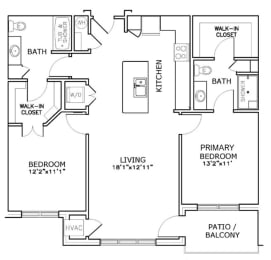 Floor Plan  a floor plan of a house with bedrooms and a baths