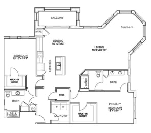 Floor Plan  a floor plan with bedrooms and baths