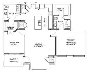 Floor Plan  a floor plan of a house with bedrooms and baths