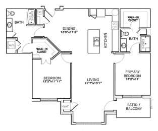 Floor Plan  a floor plan of a house with bedrooms and baths